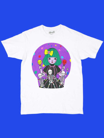 Popkiller Artist Series Naoshi Dancing Skulls Classic T-shirt