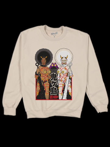 Shibari hentai demon sweatshirt by anime artist Grape Brain.