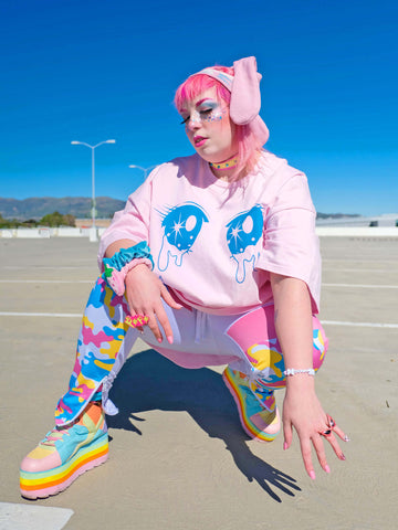 Shoujo anime eye oversied t-shirt dress.
