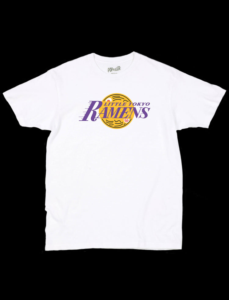 Little Tokyo Ramens Lakers graphic t-shirt.