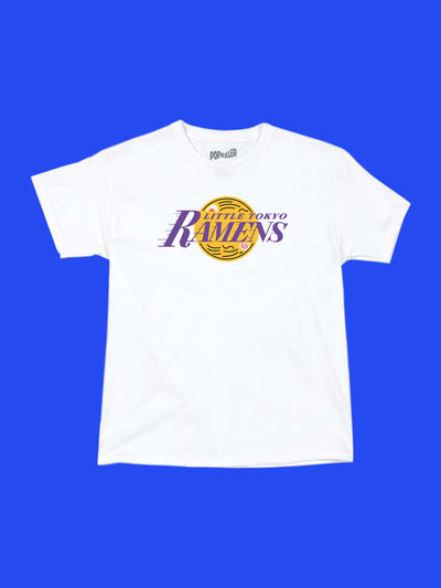 Lakers ramen themed t-shirt.