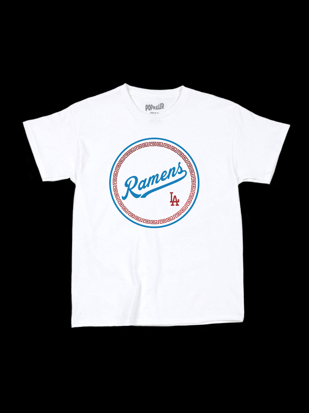 LA ramen Dodgers sport themed t-shirt.