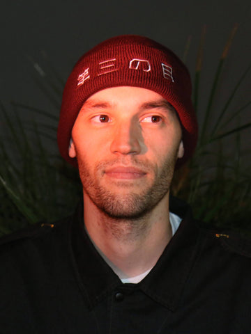 Third eye maroon beanie.