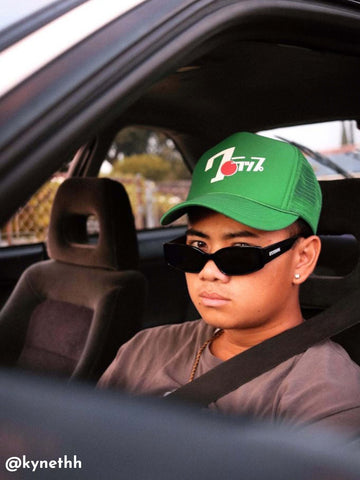 Vaporwave soda pop mesh cap.