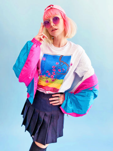 Sakura vaporwave fashion.