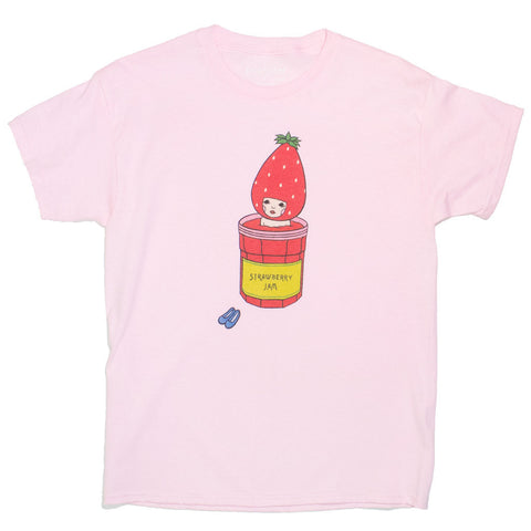 Anime strawberry jam graphic t-shirt.