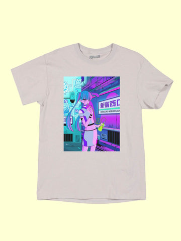 Popkiller Artist Series A.Yami Shinjuku Twin-Tail Girl Classic T-shirt