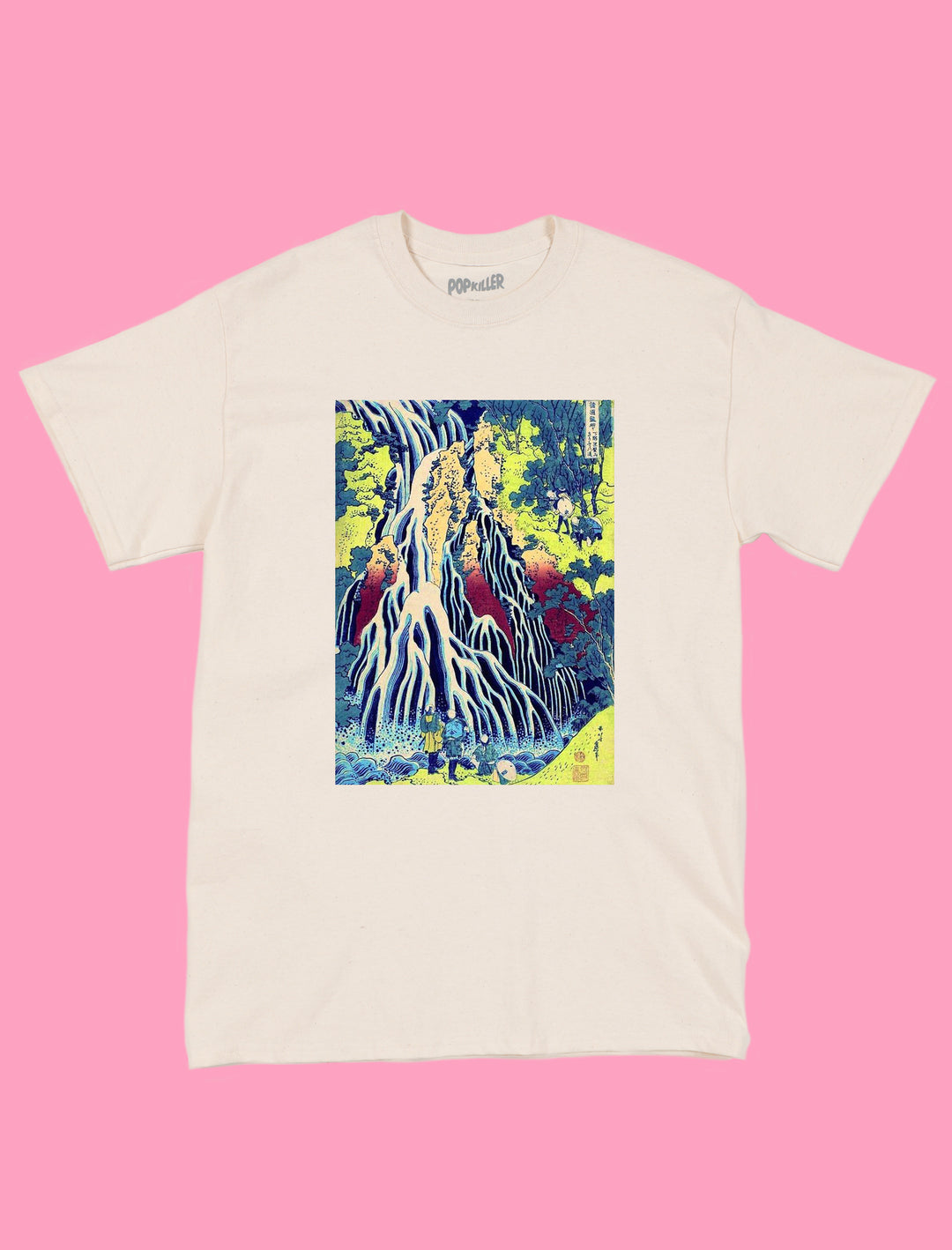 Japanese Ukiyoe Hokusai Waterfall Climb Classic T-shirt – Popkiller