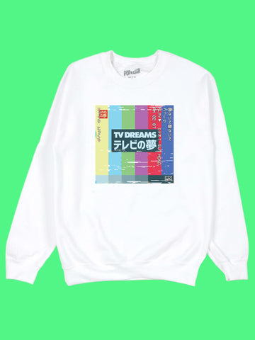 Glitch TV artwork sweatshirt.