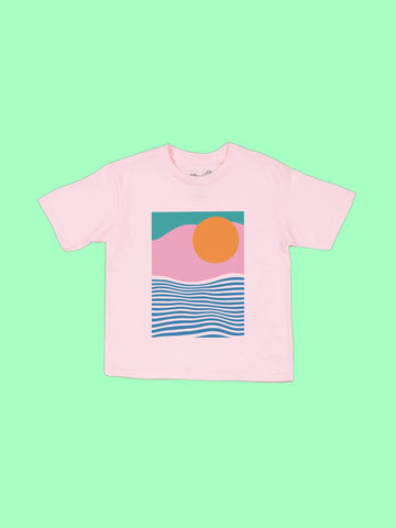 Vaporwave Sunrise Kid's T-shirt