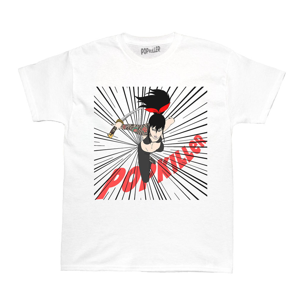 Yakuza woman anime graphic t-shirt.