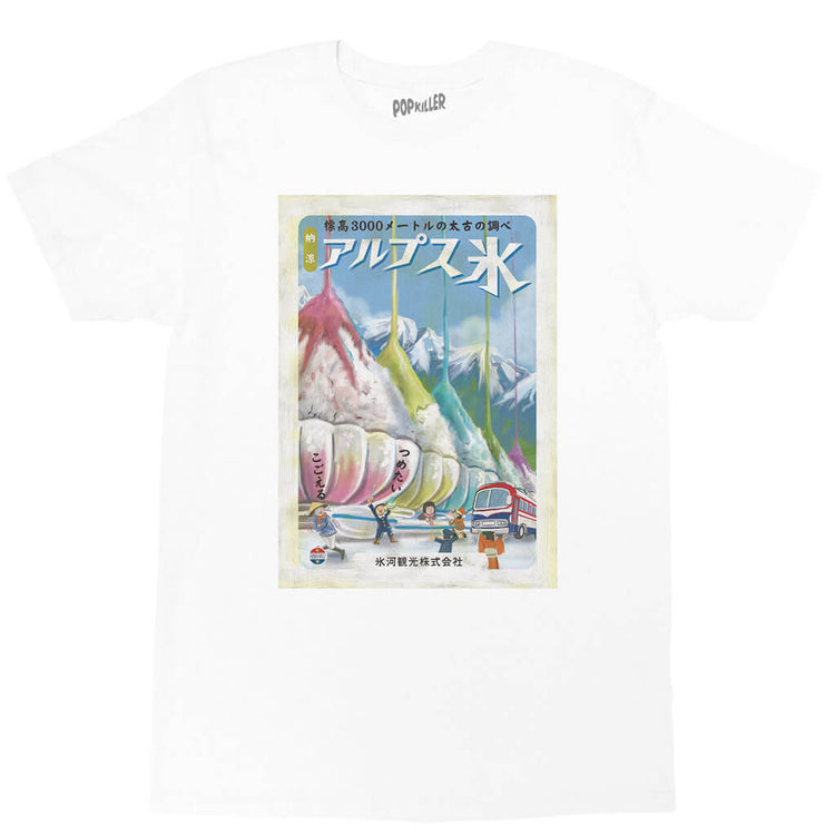 Pastel shaved ice graphic t-shirt by Japanese artist Anraku.