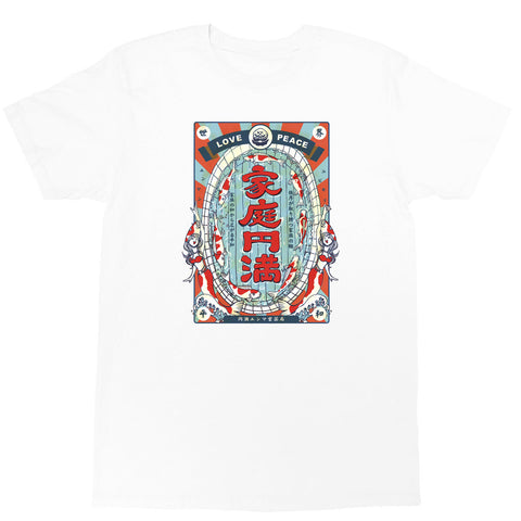 Koi fish girl graphic t-shirt by Japanese artist Anraku.