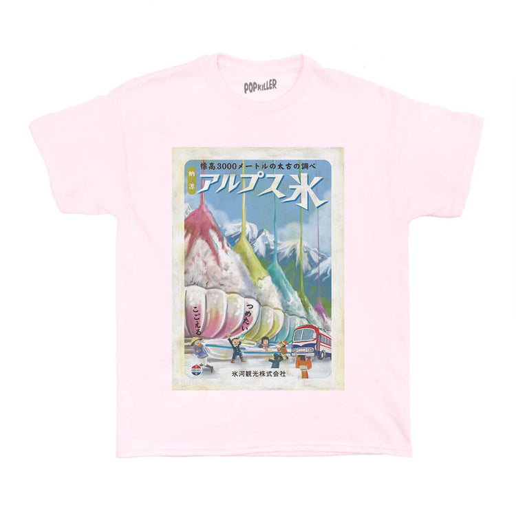 Kawaii pink flavored shaved ice graphic tee.
