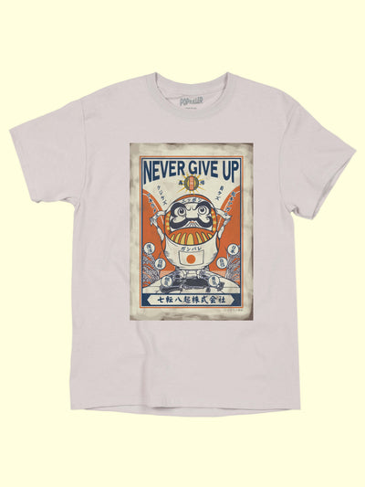 Showa era Daruma graphic tee by Japanese artist Anraku.
