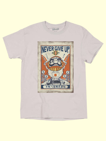Showa era Daruma graphic tee by Japanese artist Anraku.