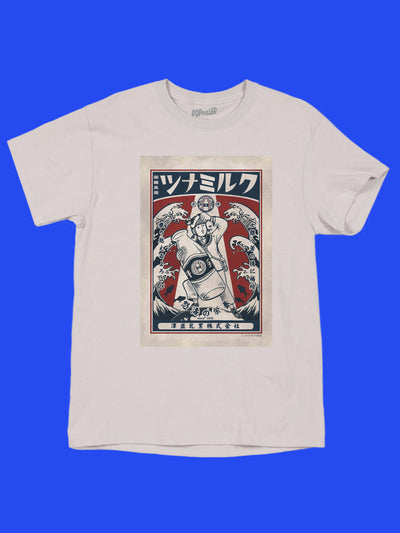 Showa era graphic tee by Japanese artist Anraku.