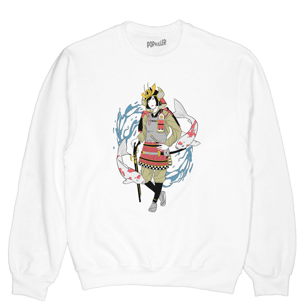 Samurai armor anime girl sweater.