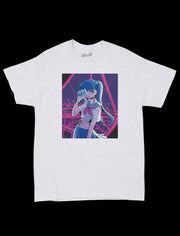 City girl listening to cassette tape t-shirt