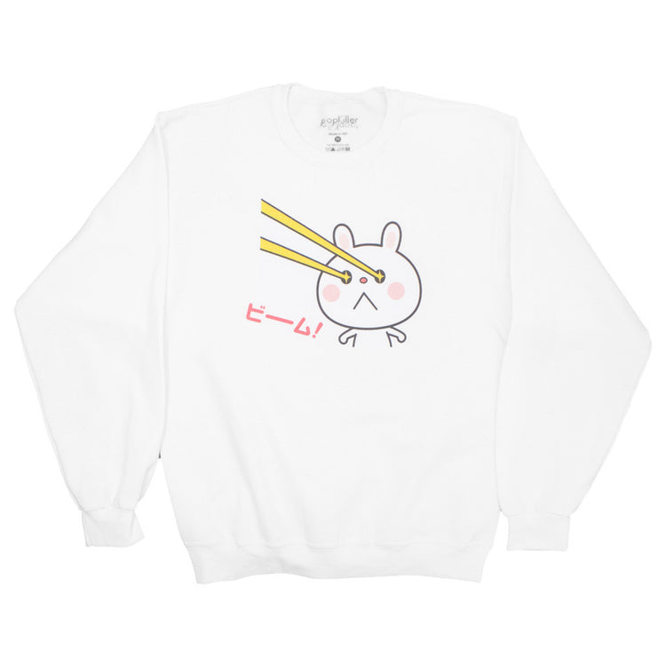Bunny beam eyes sweatshirt.