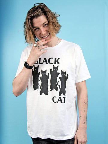 Unisex graphic tee with a cat parody by California brand Popkiller.