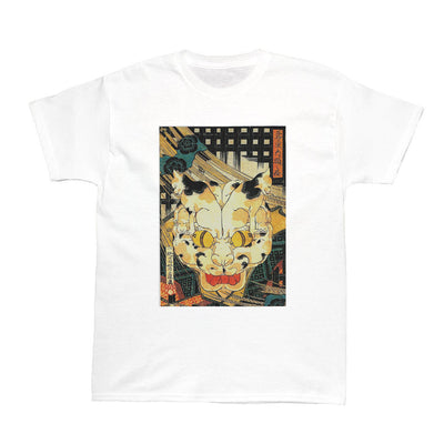 Ukiyoe cat graphic t-shirt.