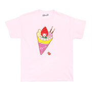 Japanese crepe character t-shirt.