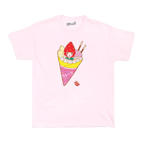 Japanese crepe character t-shirt.