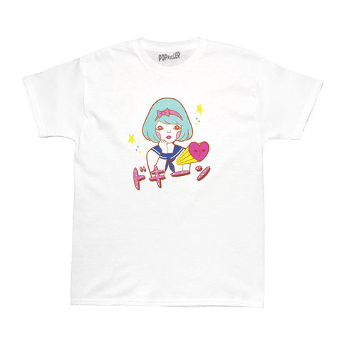 Doki doki school girl graphic tee.