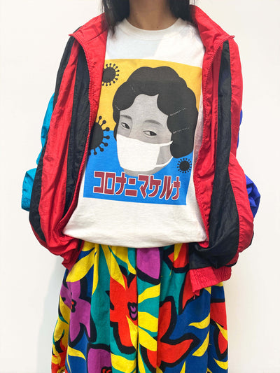 Vintage Japanese COVID art t-shirt.
