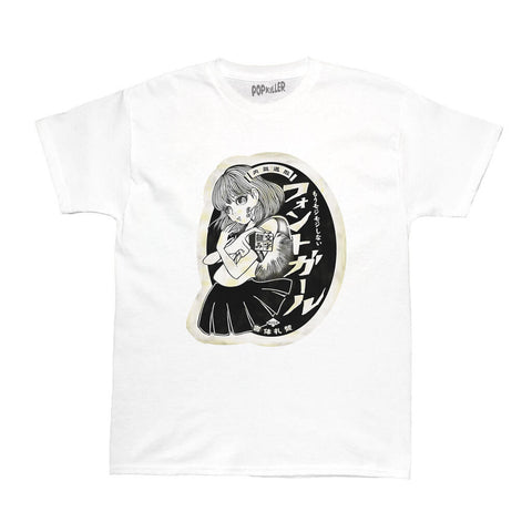 Popkiller Artist Series Anraku Font Girl Youth T-shirt