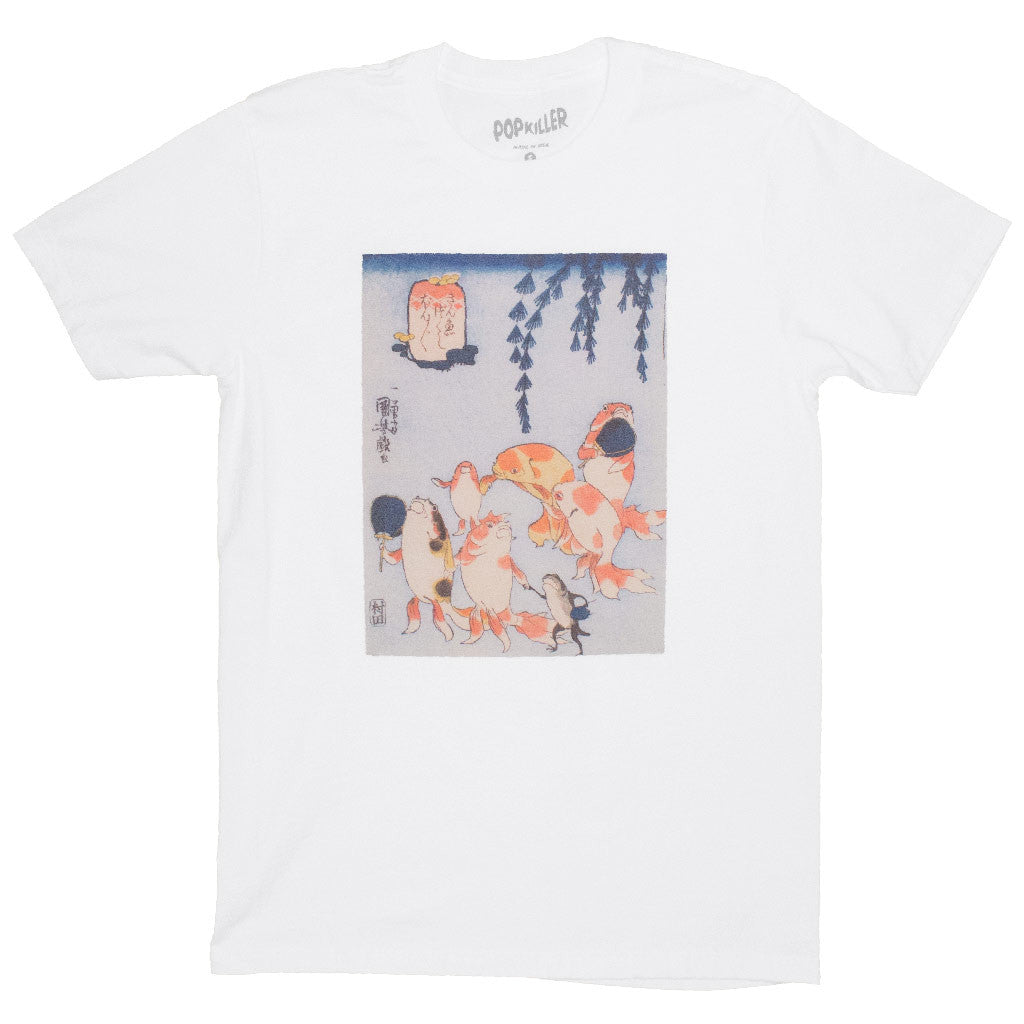 Japanese ukiyoe goldfish t-shirt.