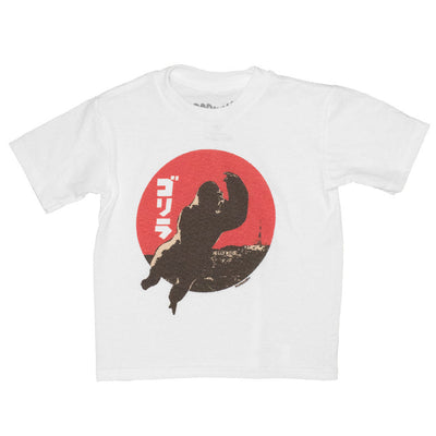 White kid's tee with King Kong in Hollywood on it.