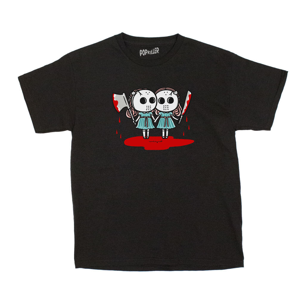 Goth horror movie anime graphic t-shirt.