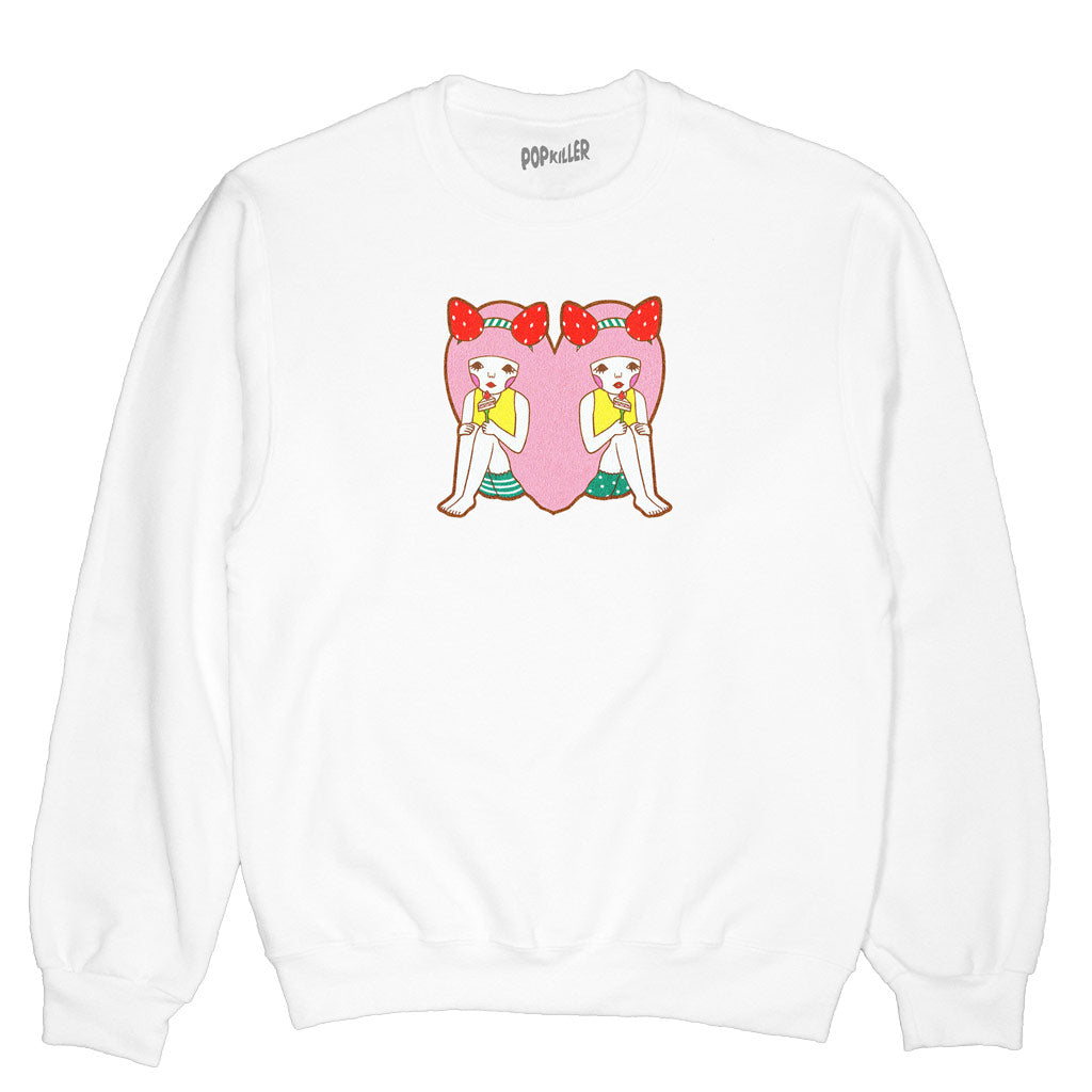 Strawberry heart kawaii sweater.