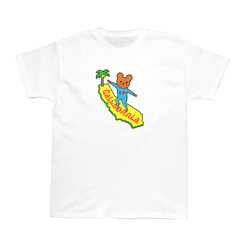 Cute cartoon Californian bear graphic t-shirt.