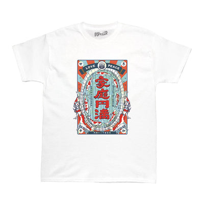 Showa era graphic design t-shirt.