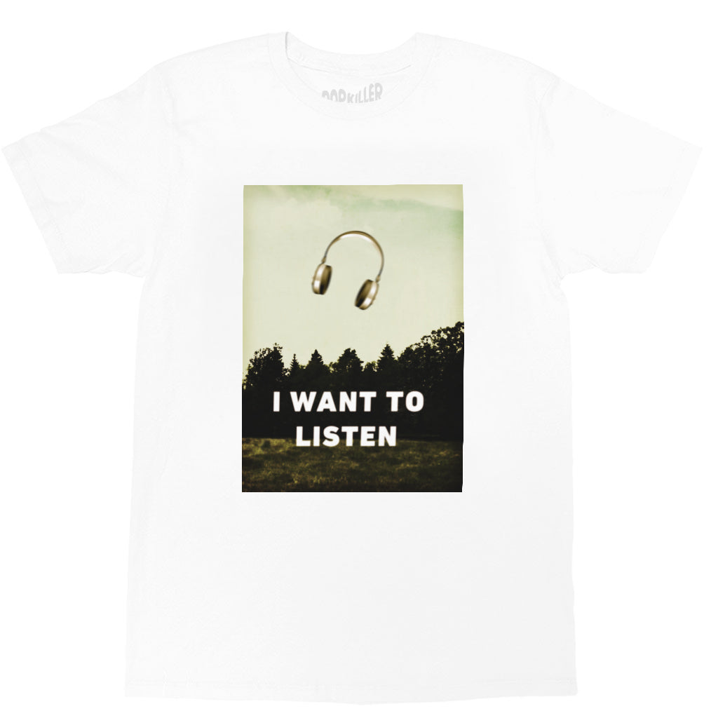 White X-Files parody graphic t-shirt by LA brand Popkiller.
