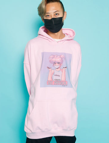 Pastel kawaii anime workout girl hoodie. 