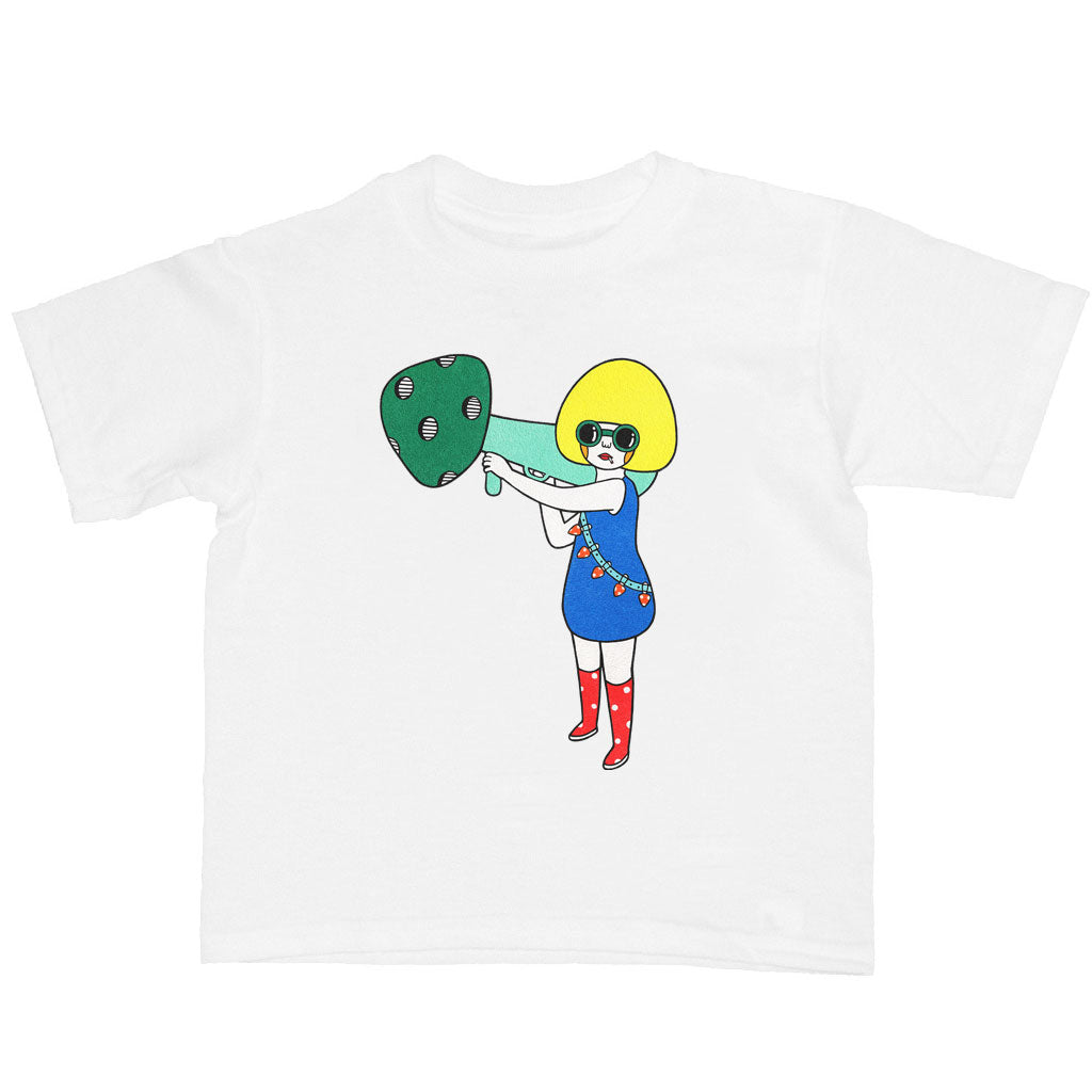Mushroom girl kid's t-shirt.