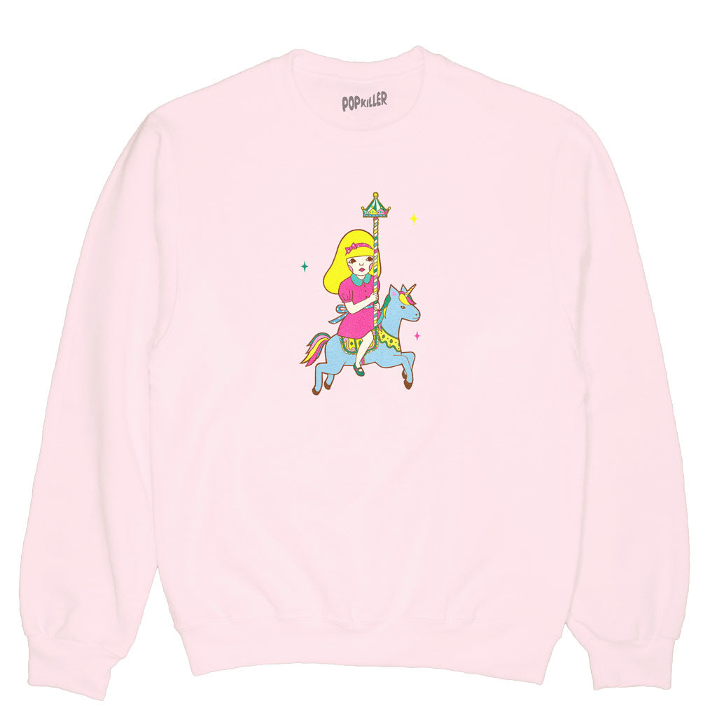 Kawaii carousel pink sweatshirt.