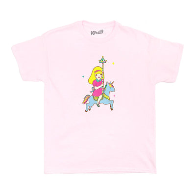 Pink fairy kei graphic t-shirt.