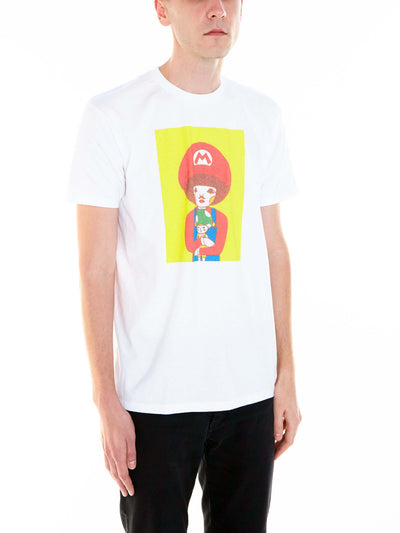 Kawaii Mario parody graphic t-shirt.