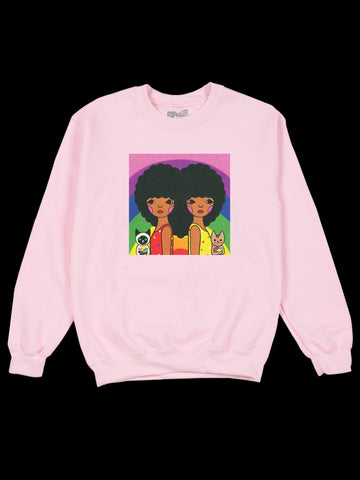 Kawaii afro hair sweatshirt.