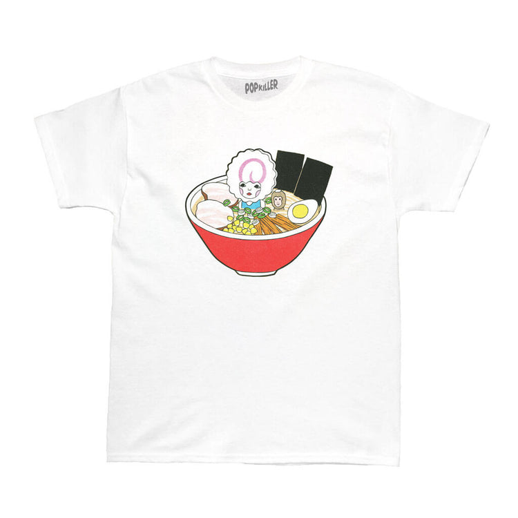 Tonkatsu ramen cartoon graphic t-shirt.
