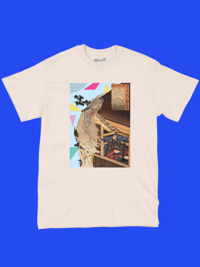 Aesthetic Japanese yokai graphic t-shirt.