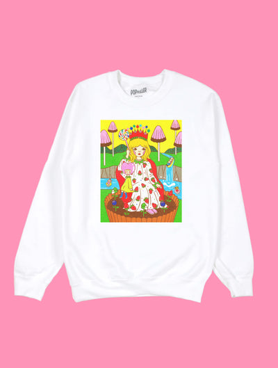 Kawaii tarot deck the empress card sweatshirt by Japanese sunae artist Naoshi.