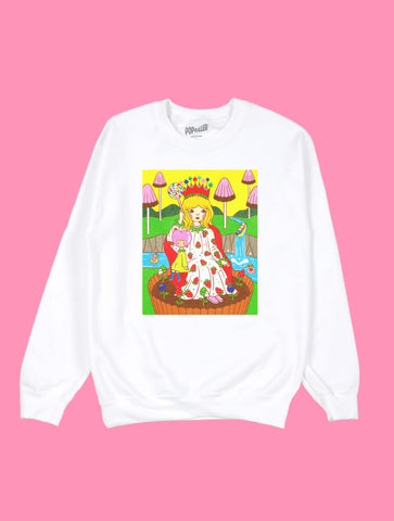 Kawaii tarot deck the empress card sweatshirt by Japanese sunae artist Naoshi.
