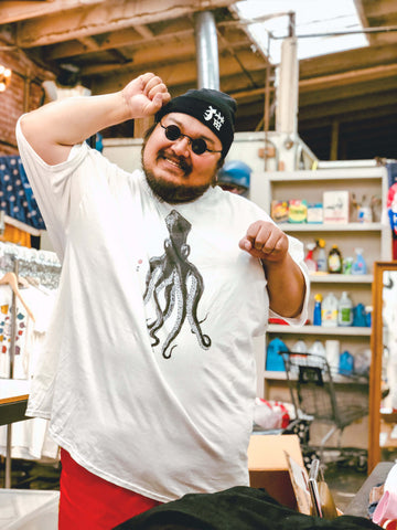 Japanese octopus plus size t-shirt.