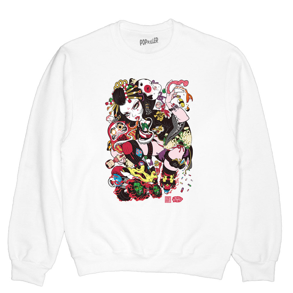 Japanese anime punk oiran sweatshirt.